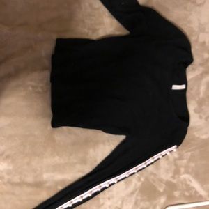 Black long sleeve with pearls on sleeve